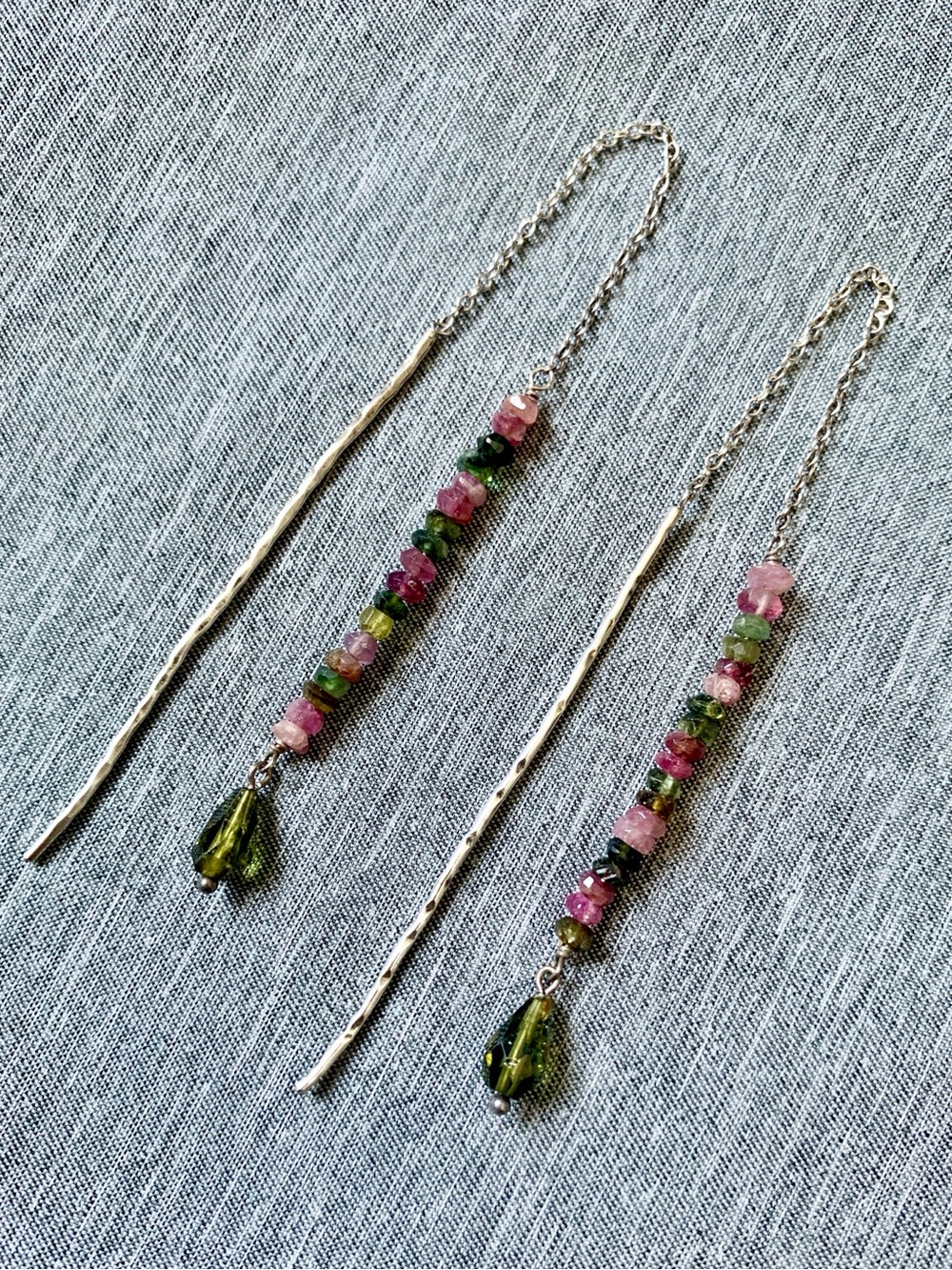 Chan Luu Threader Earrings - Tourmaline